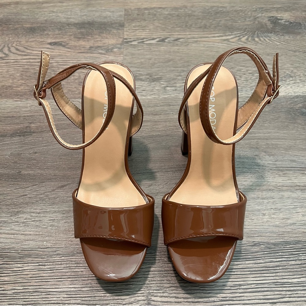 Windsor Elegant Brown Platform Heels - Picture 4 of 9